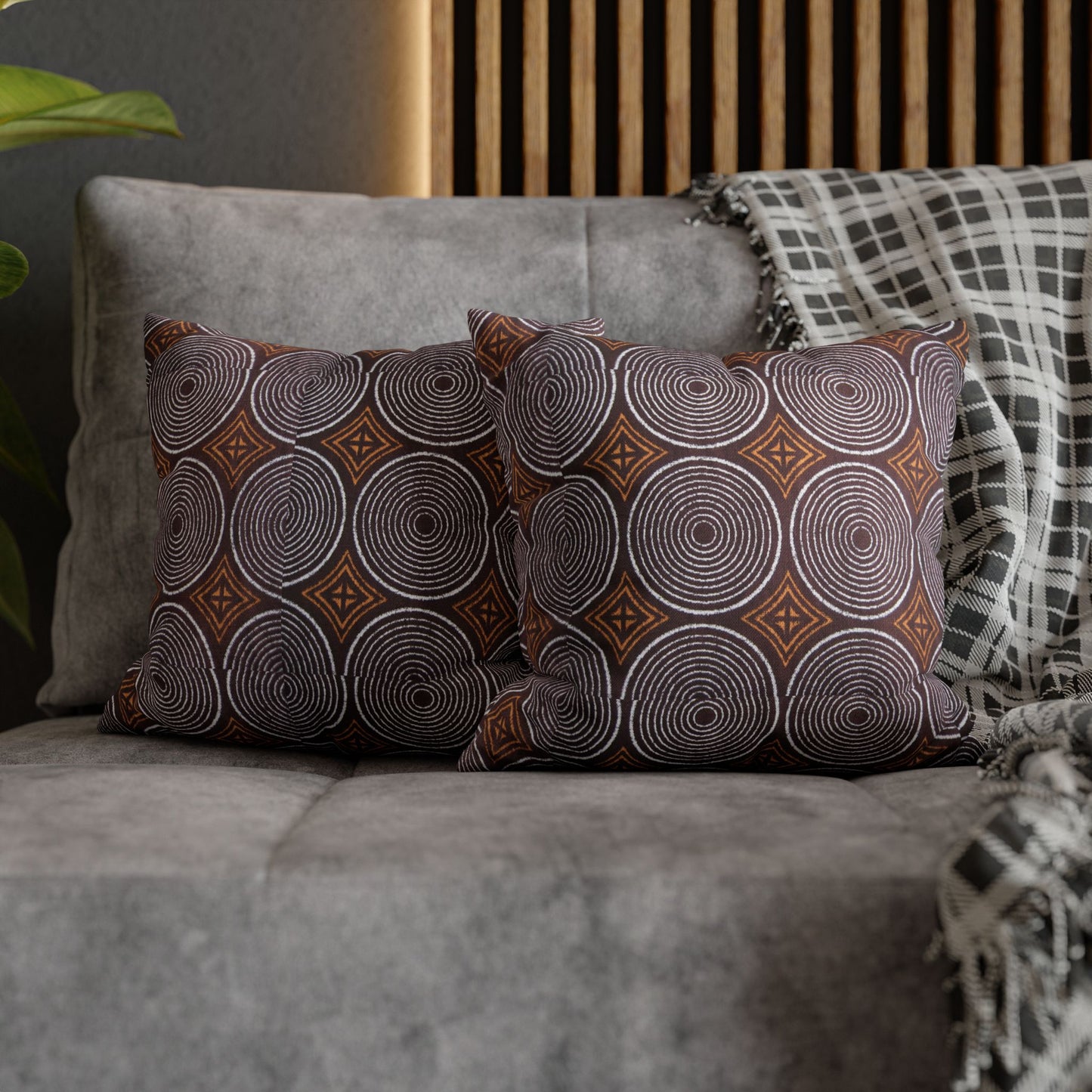 Freedom Culture Circle Print Square Pillow Case