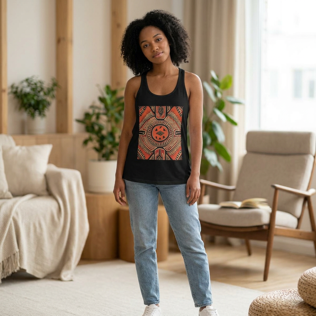 Tribal Sunburst Racerback Tank