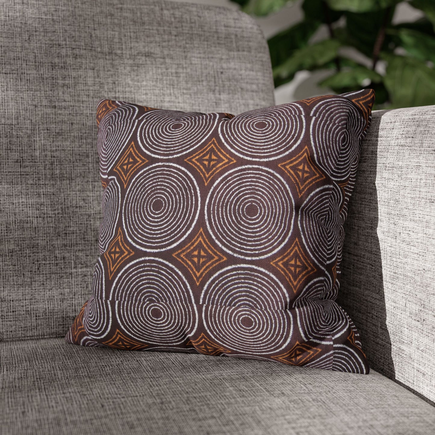 Freedom Culture Circle Print Square Pillow Case