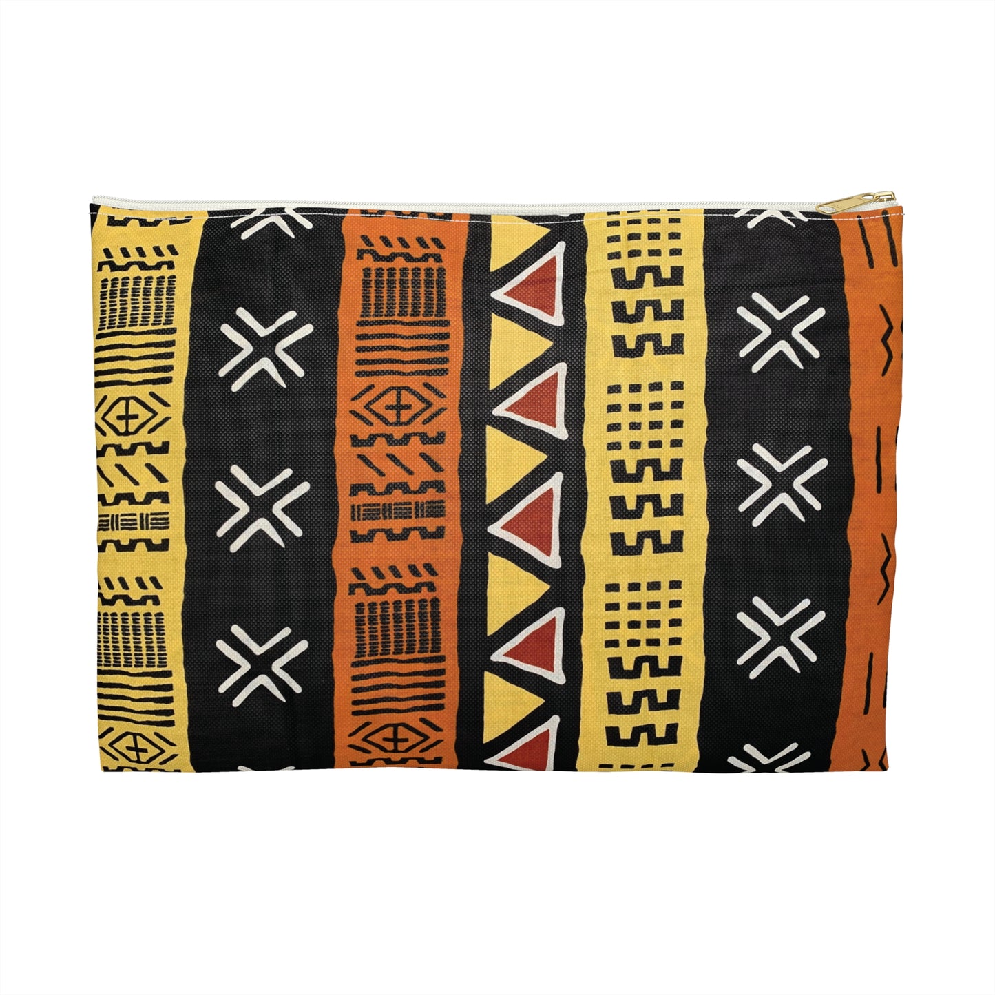 Mud Cloth Print Accessory Pouch