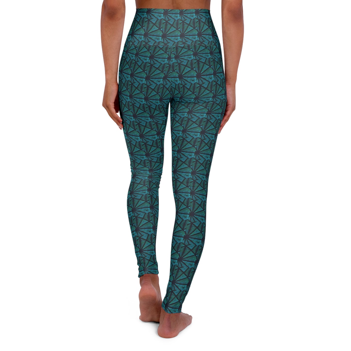 Freedom Culture High Waisted African Blue Print Yoga Leggings