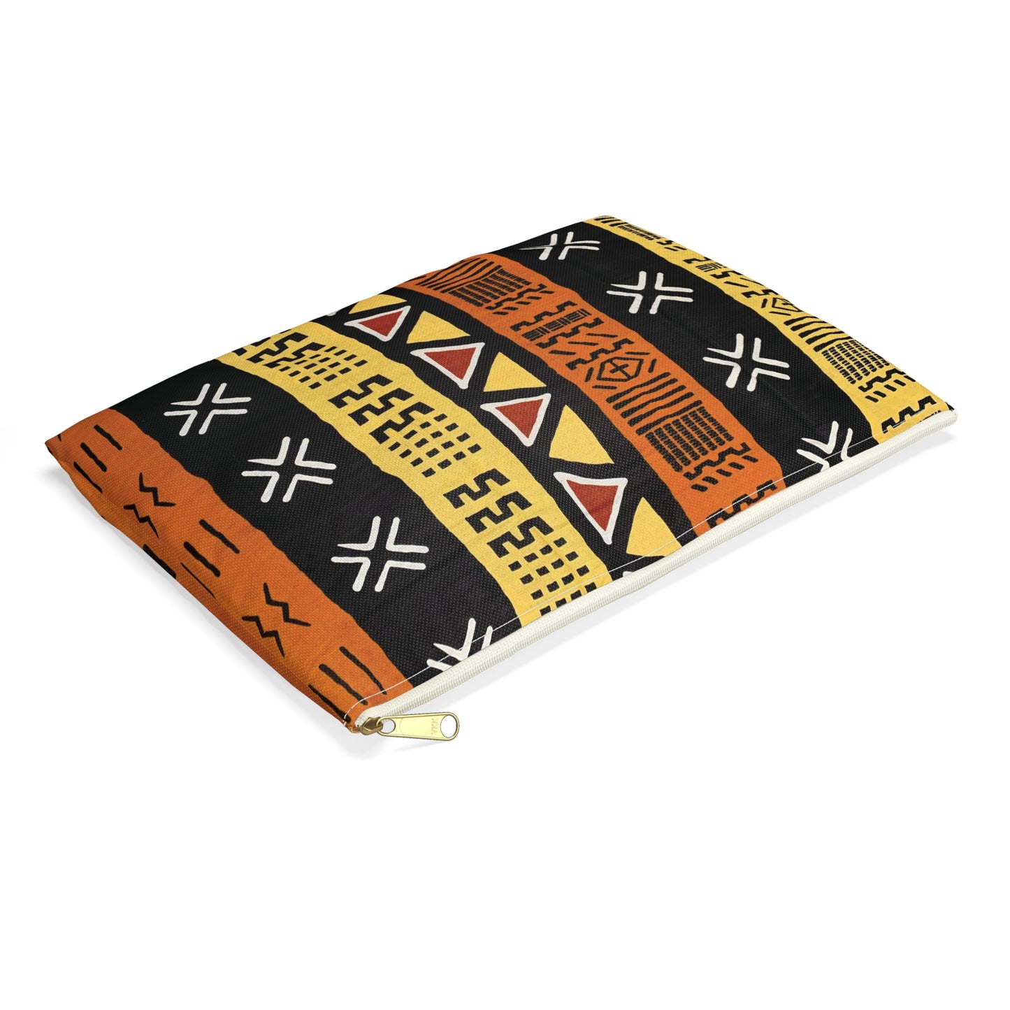 Mud Cloth Print Accessory Pouch