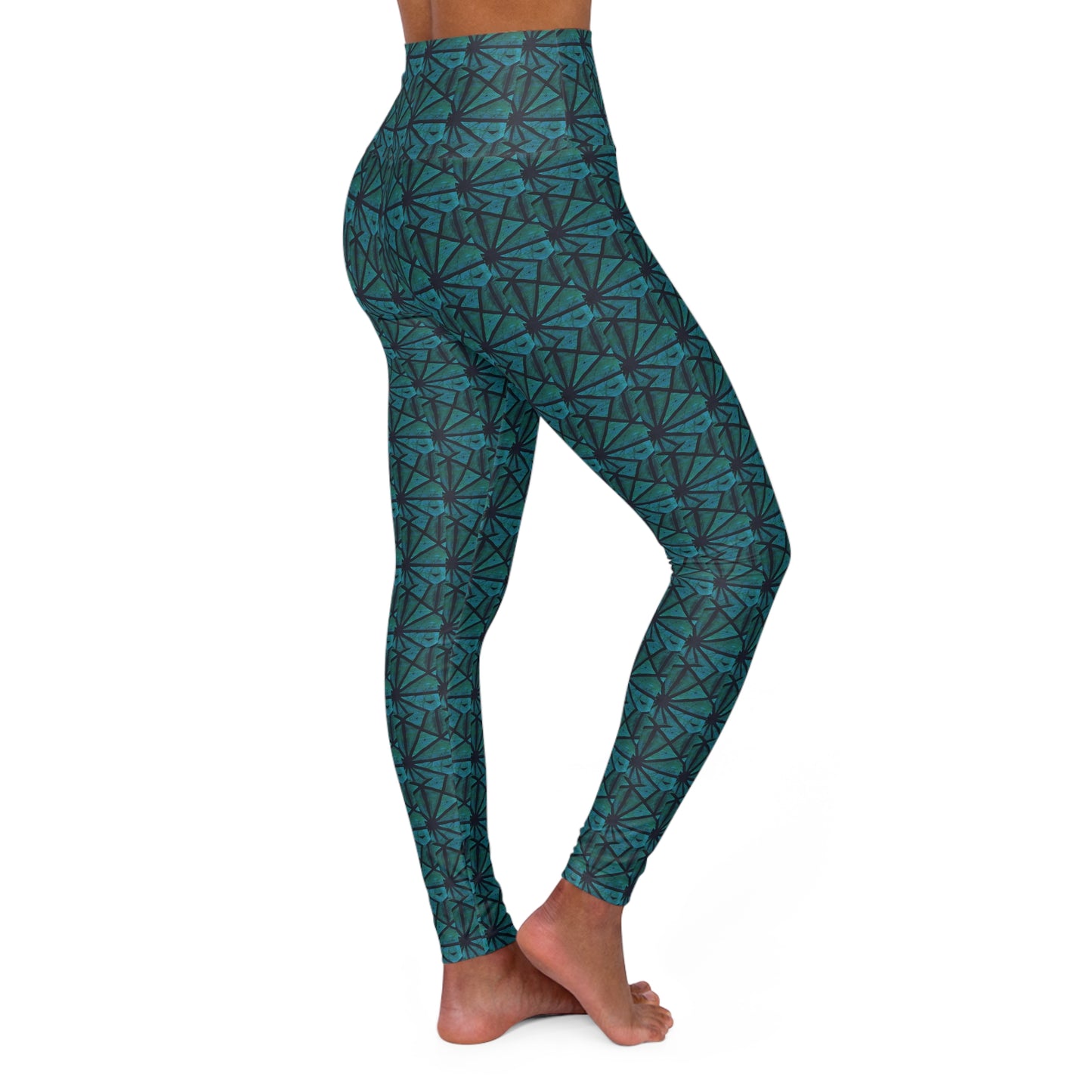 Freedom Culture High Waisted African Blue Print Yoga Leggings