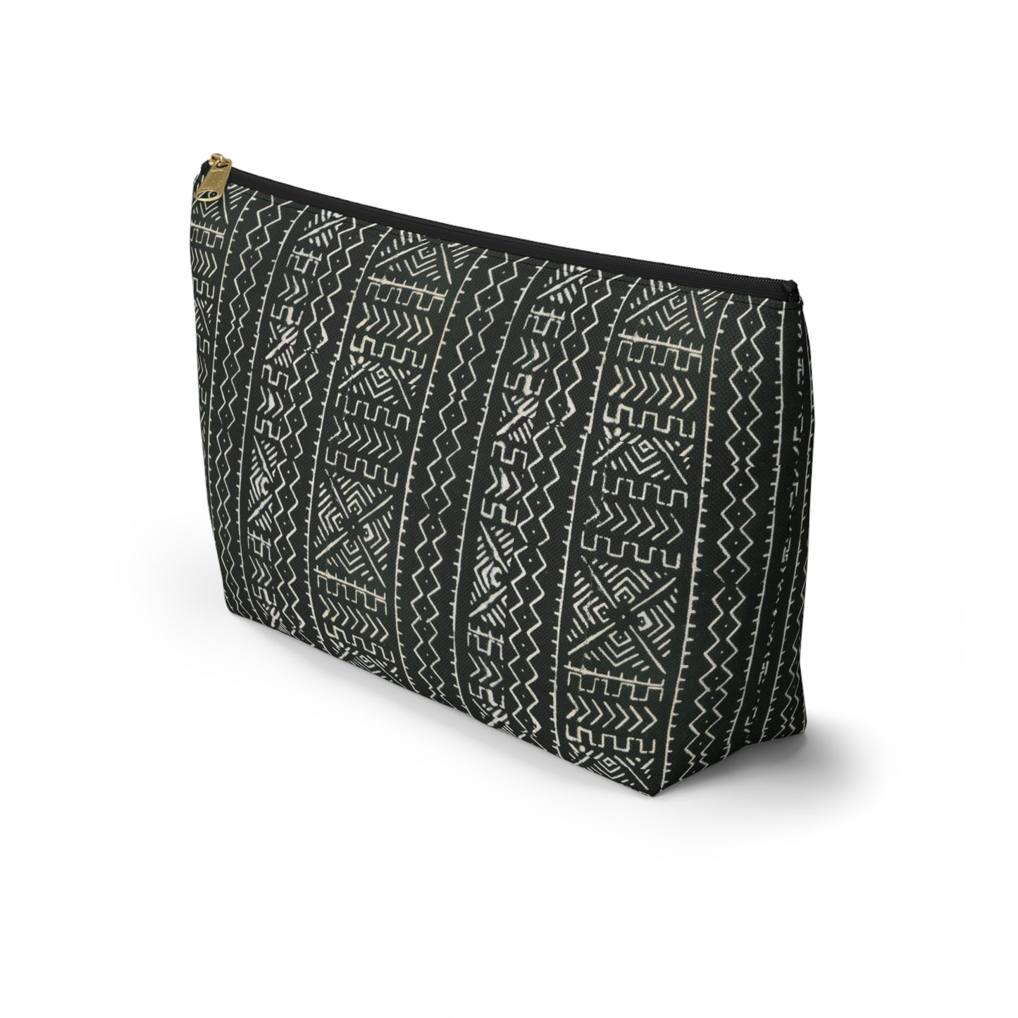 Mali Mud Cloth Print Accessory Pouch w T-bottom