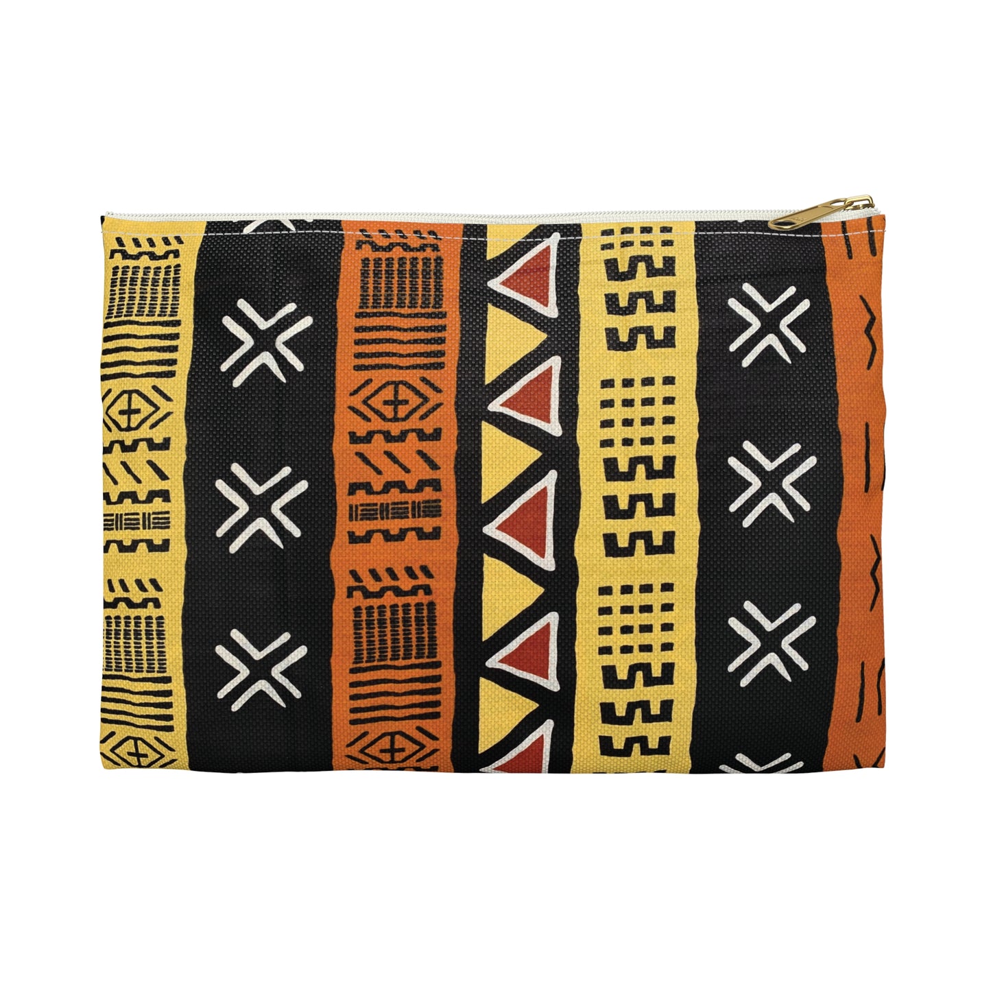 Mud Cloth Print Accessory Pouch