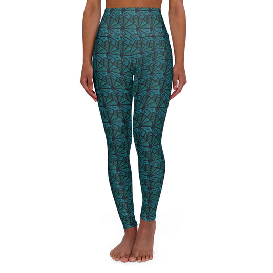 Freedom Culture High Waisted African Blue Print Yoga Leggings