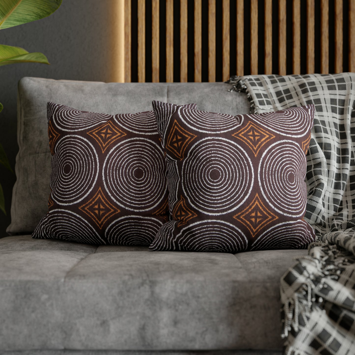 Freedom Culture Circle Print Square Pillow Case