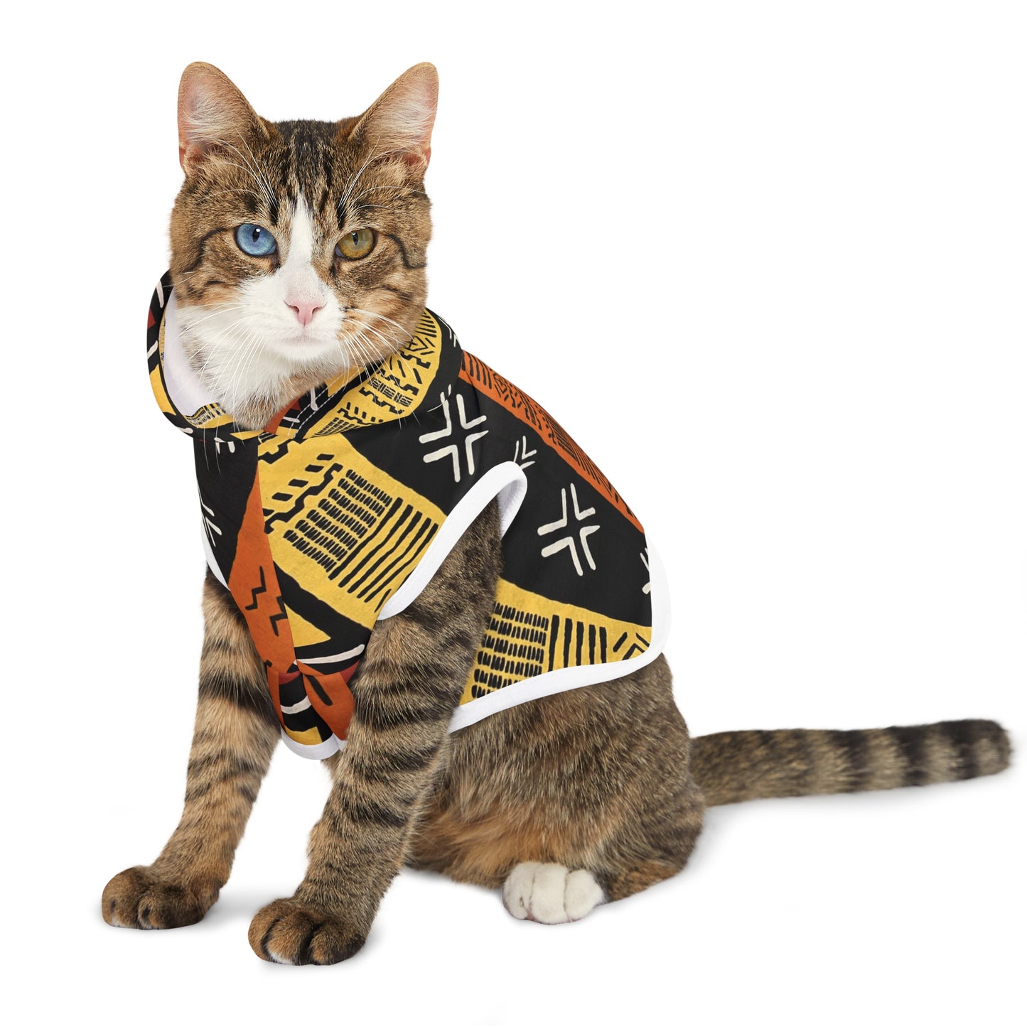 Freedom Culture Pet Hoodie (Mud Cloth Print)