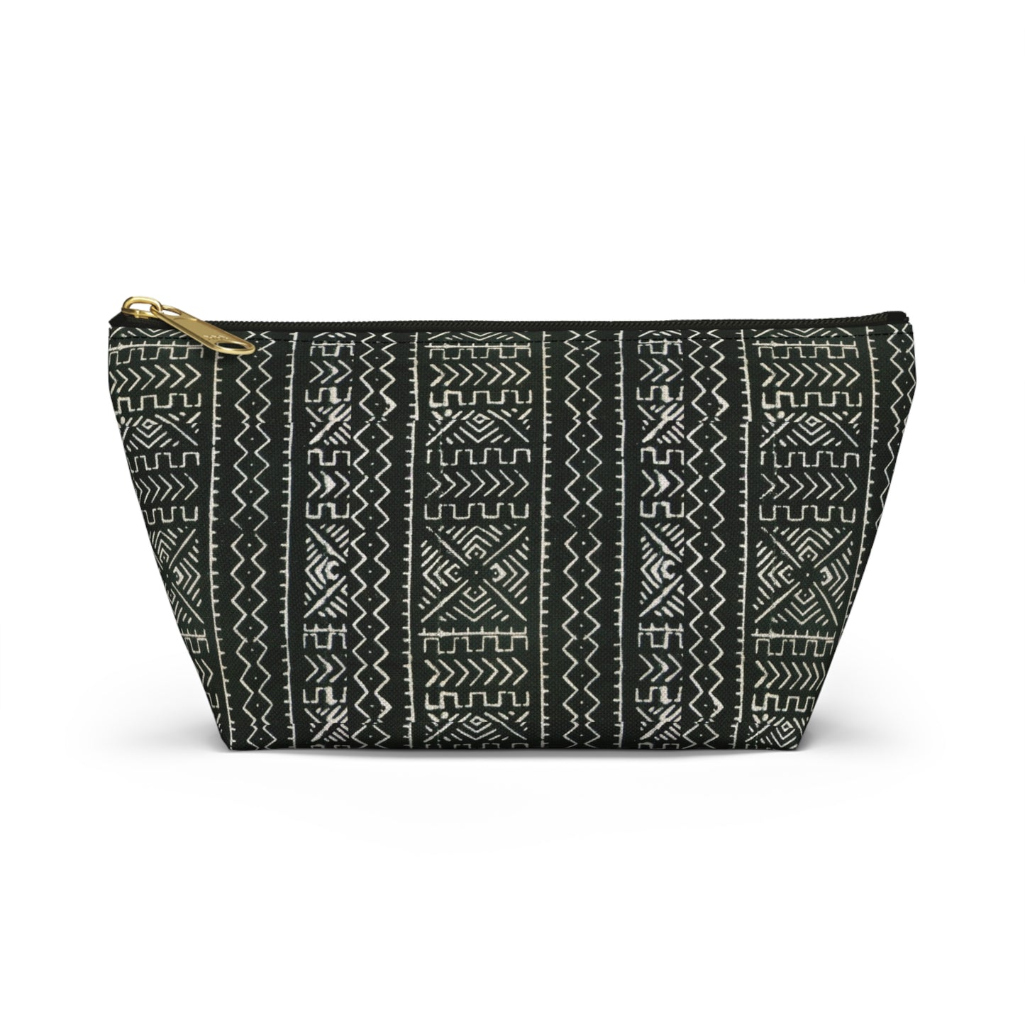 Mali Mud Cloth Print Accessory Pouch w T-bottom