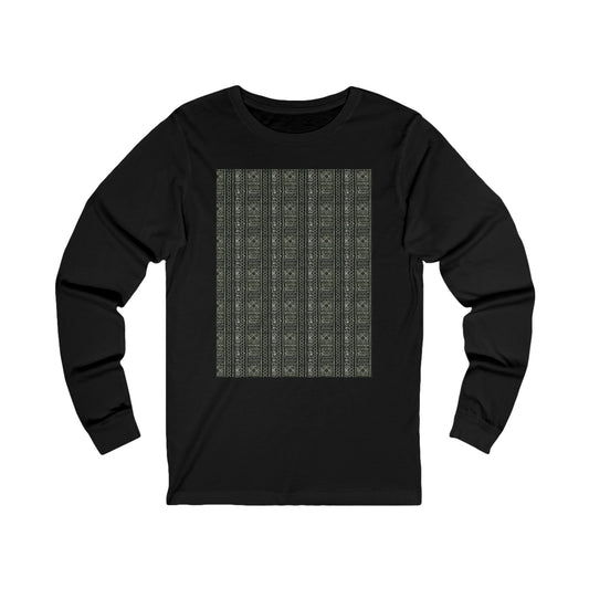 Freedom Culture Unisex Jersey Long Sleeve  (Mali Mud Cloth Print) Tee