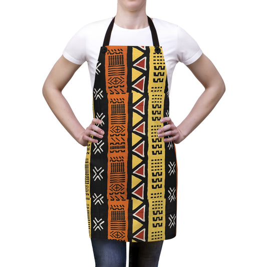 Mud Cloth Print Apron