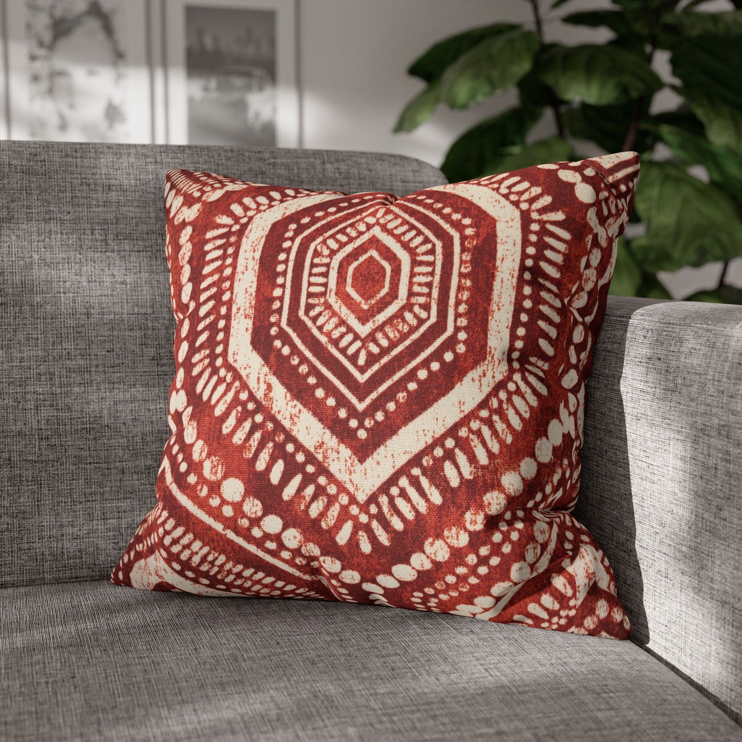 Cloth Print Square Pillow Case