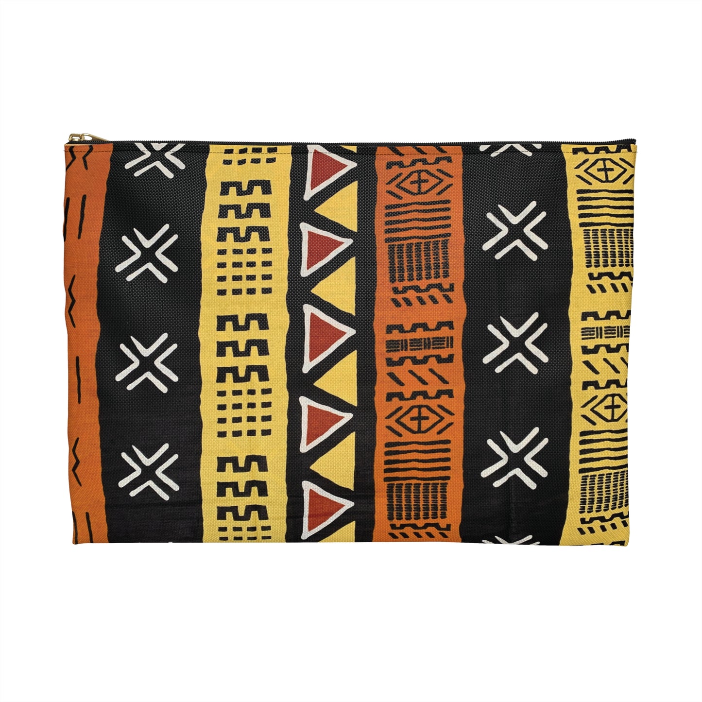 Mud Cloth Print Accessory Pouch