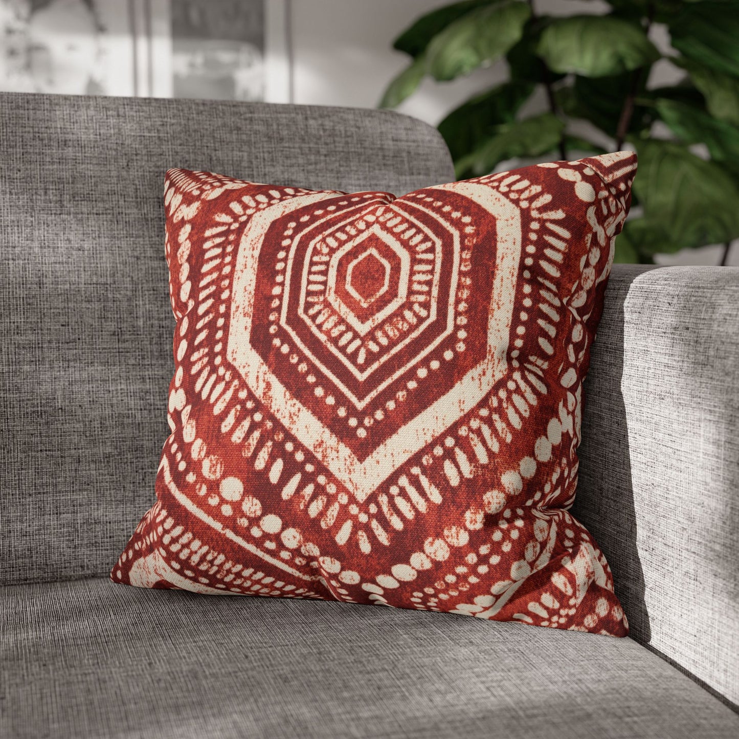 Cloth Print Square Pillow Case