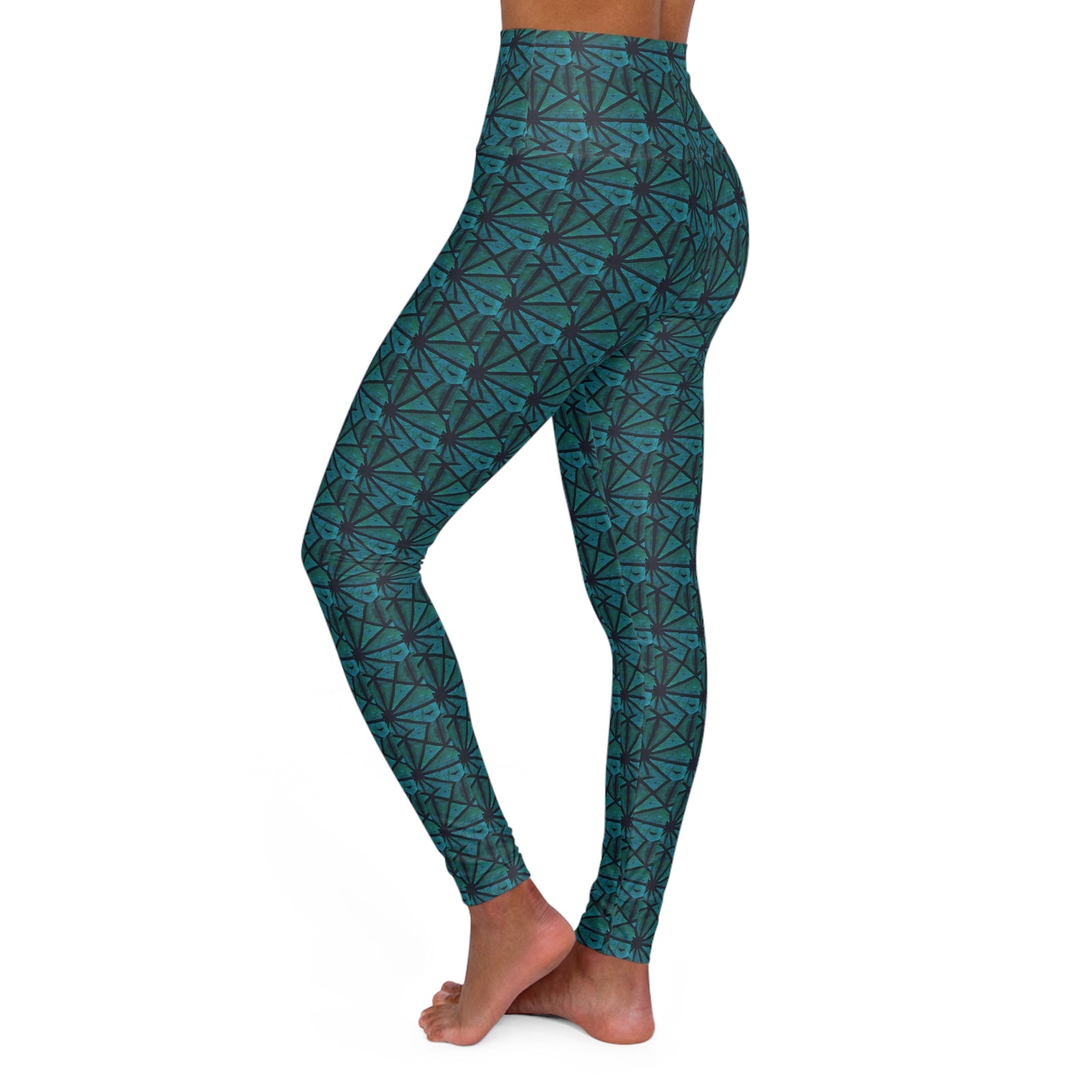 Freedom Culture High Waisted African Blue Print Yoga Leggings