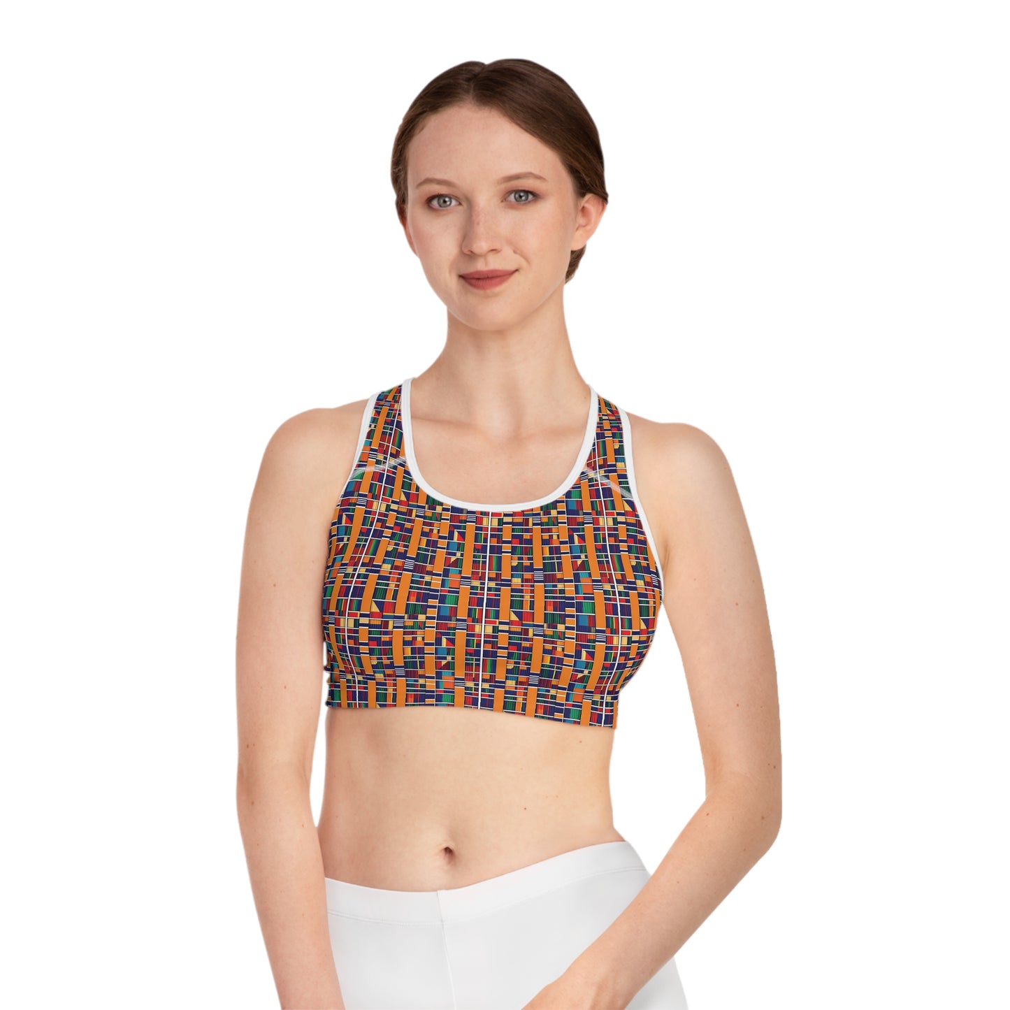 Freedom Culture (Compression Fit) Kente Print Sports Bra