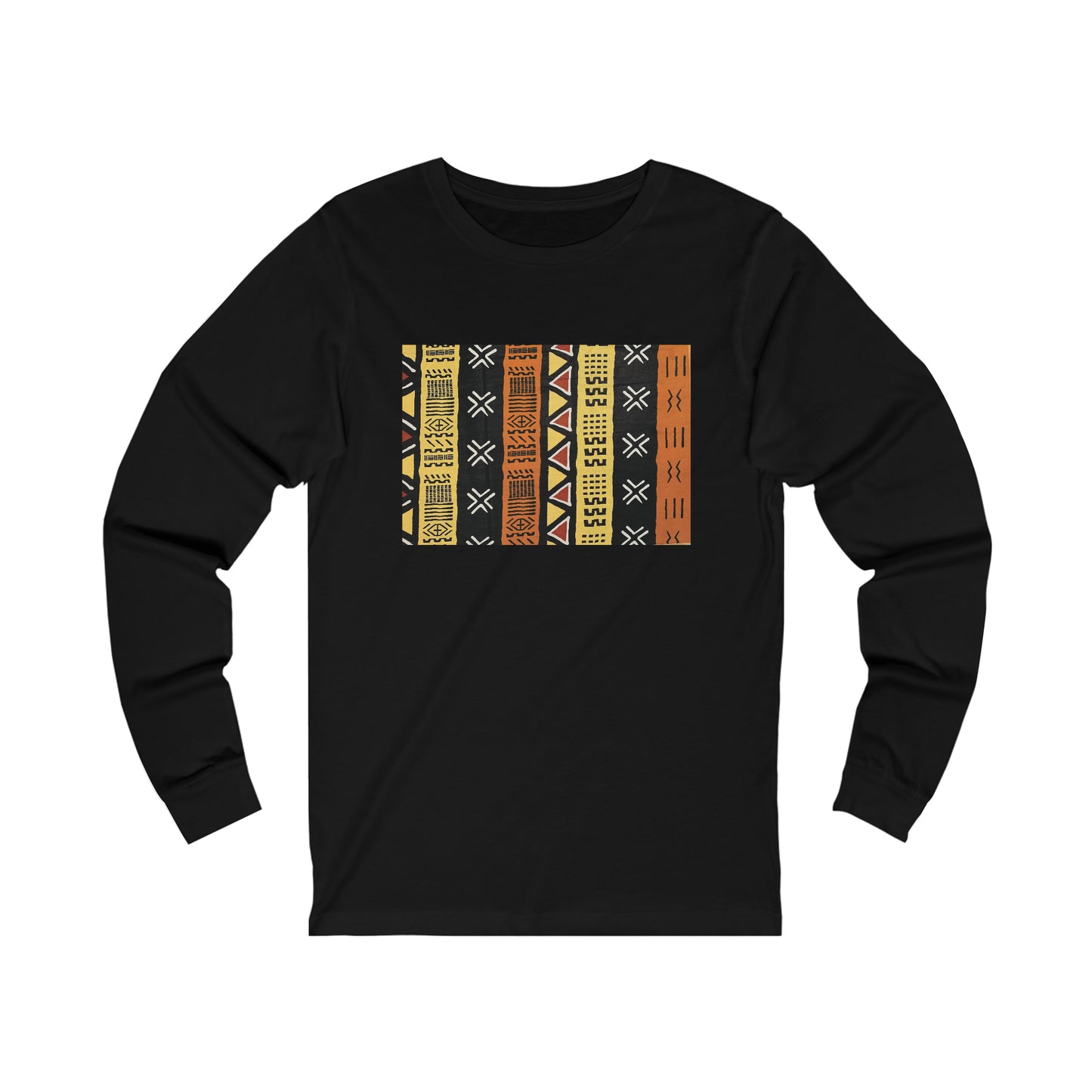 Freedom Culture Unisex Jersey Long Sleeve  (Mud Cloth Print)Tee