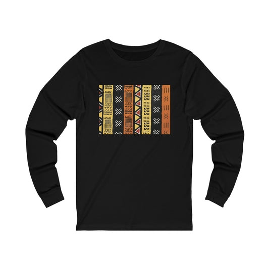 Freedom Culture Unisex Jersey Long Sleeve  (Mud Cloth Print)Tee