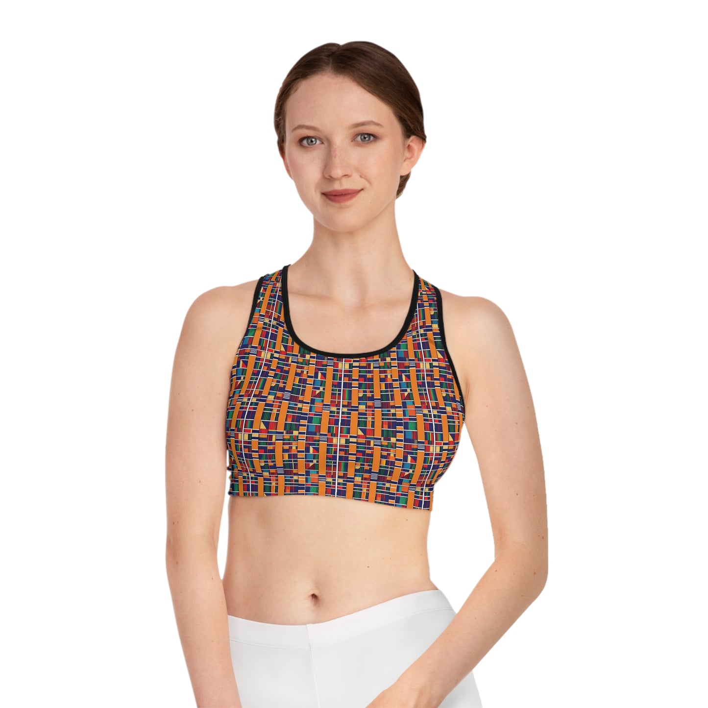 Freedom Culture (Compression Fit) Kente Print Sports Bra